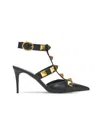 Valentino Roman Stud 80 Leather Ankle Strap Pump