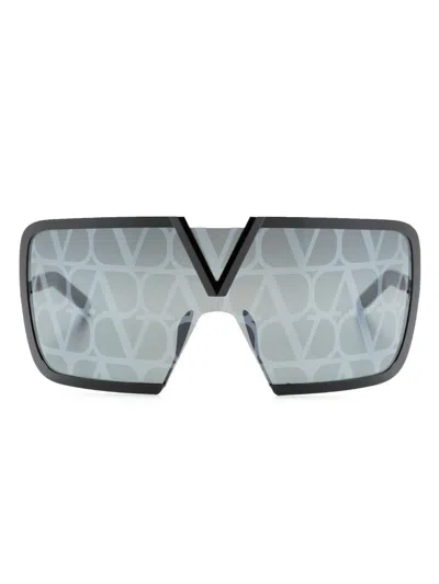 Valentino Romask All-over Lens Decal Sunglasses In Blue