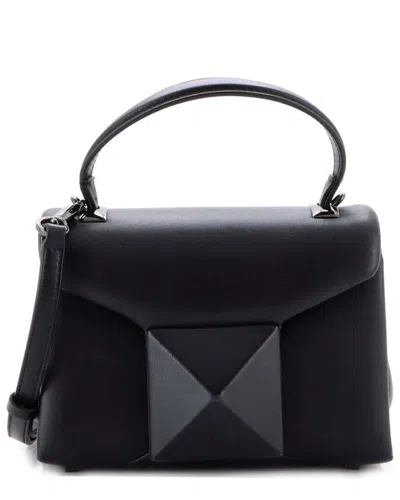 Valentino Garavani Valentino Black Sheep Leather One Stud Top Handle Flap Bag Mini (authentic  Pre-loved)