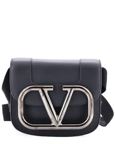 Valentino Garavani Valentino Black Sheep Leather Supervee Convertible Satchel Small (authentic  Pre-loved)