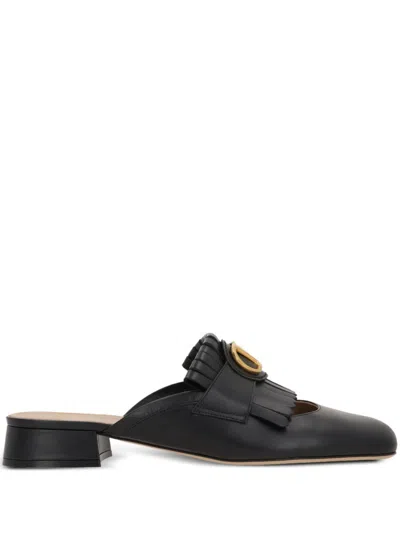 Valentino Garavani Black Signature Mules