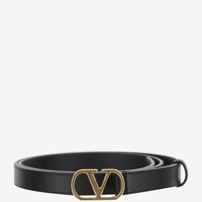 Valentino Garavani Black Signature Vlogo Belt