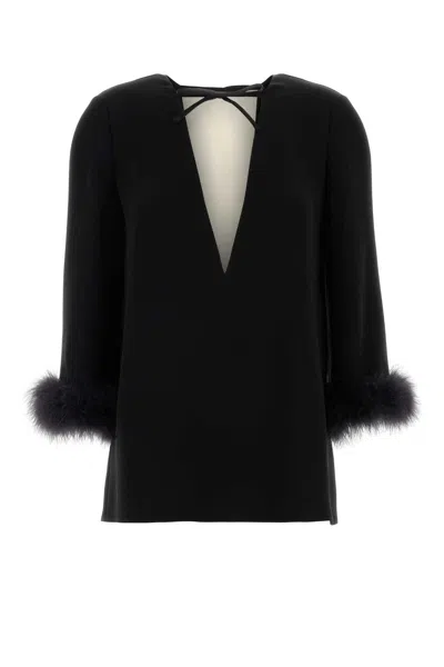 Valentino Black Silk Blouse