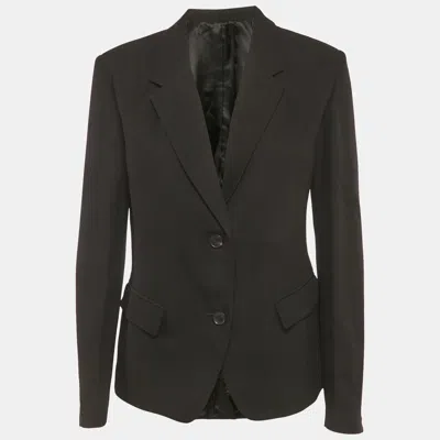 Pre-owned Valentino Black Silk Tailored Blazer M