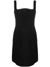 Valentino Open-back Wool And Silk-blend Crepe Mini Dress In Black