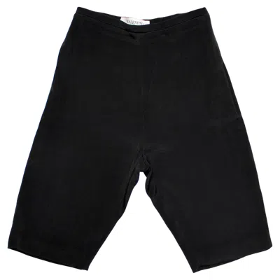 Pre-owned Valentino Black Slim Bermuda Shorts With Pockets