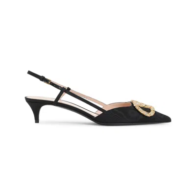Valentino Garavani Black Slingback Pumps