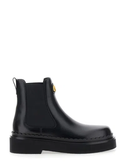 VALENTINO GARAVANI BLACK SLIP ON BOOTS