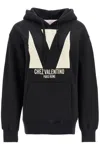 Valentino Black Sweatshirt With Chez  Print In Black