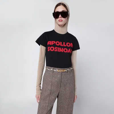 VALENTINO VALENTINO | BLACK T-SHIRT WITH APOLLON/DIONYSOS PRINT