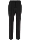 Valentino Regular Fit Black Jogging Pants In Wool-mohair Blend In Schwarz
