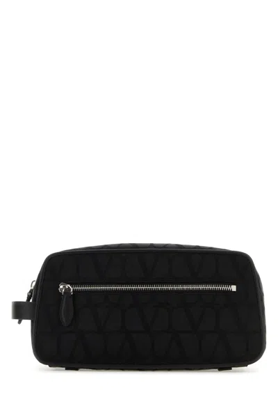 Valentino Black Toile Iconographe Beauty Case