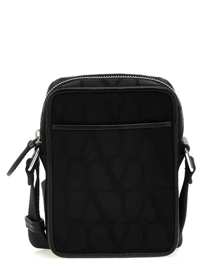 Valentino Garavani Black Toile Iconographe Crossbody Bag