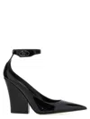 Valentino Vlogo Lockette 105 Patent Leather Wedges In Black
