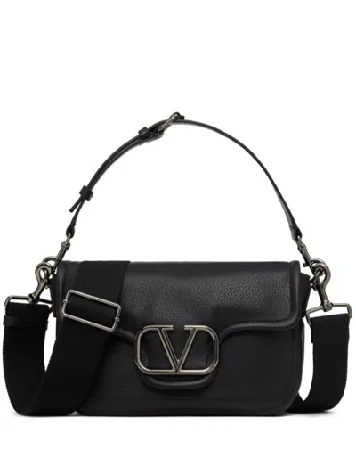 Valentino Garavani Black V Logo Crossbody Bag