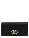 Valentino Black V Logo Crossbody Bag In Black