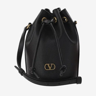 Valentino Garavani Mini Drawstring Vlogo Signature In No Nero