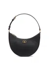 Valentino Garavani Vlogo Signature Mini Leather Hobo Bag In Black