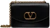 Valentino Garavani Garavani Vain Shoulder Bag In Shiny Calfskin Woman Black Uni In 0no Nero