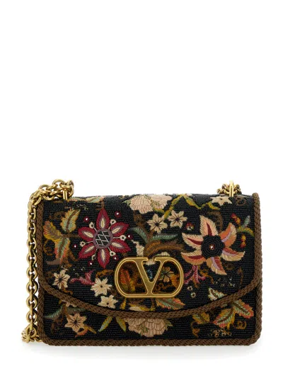 Valentino Garavani Black Vain Shoulder Bag