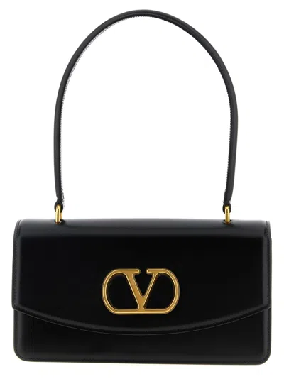 VALENTINO GARAVANI WOMEN BLACK VAIN SHOULDER BAG, ONESIZE LUXURY SHOULDER BAGS FOR WOMEN DARVEYS