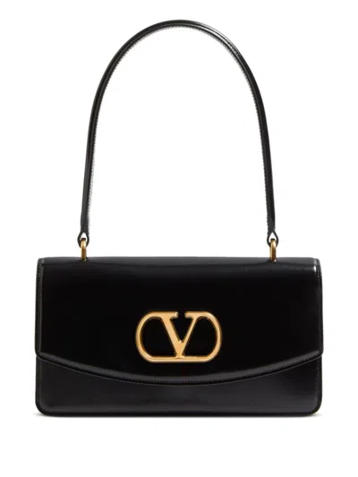 VALENTINO GARAVANI WOMEN BLACK VAIN SHOULDER BAG, ONESIZE LUXURY SHOULDER BAGS FOR WOMEN DARVEYS