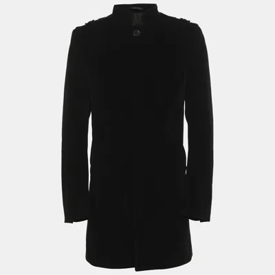 Pre-owned Valentino Black Velvet Short Coat S