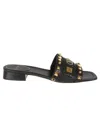 Valentino Garavani Woman Sandals Black Size 7.5 Leather