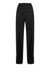 Valentino Black Virgin Wool Straight Trousers