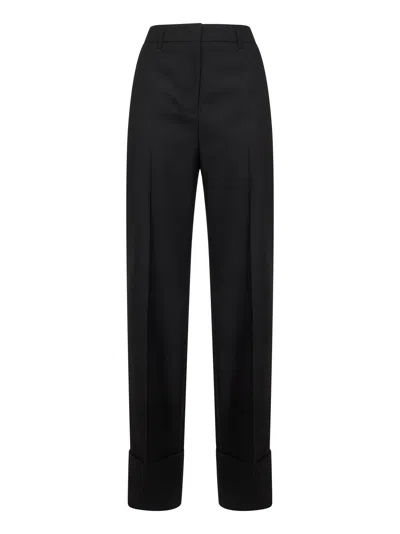 Valentino Black Virgin Wool Straight Trousers