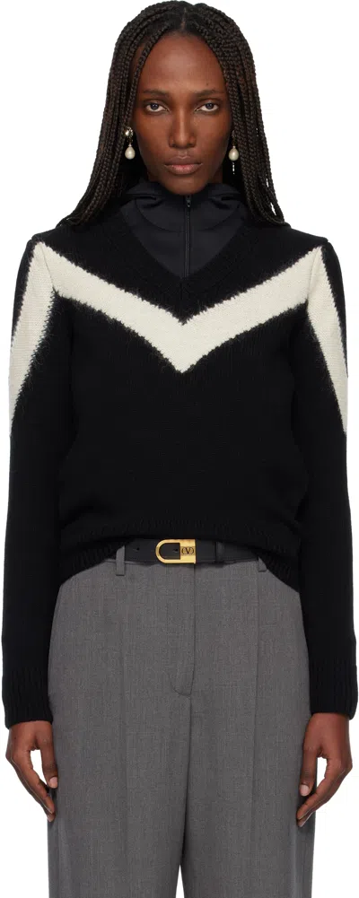 Valentino Black Virgin Wool Sweater