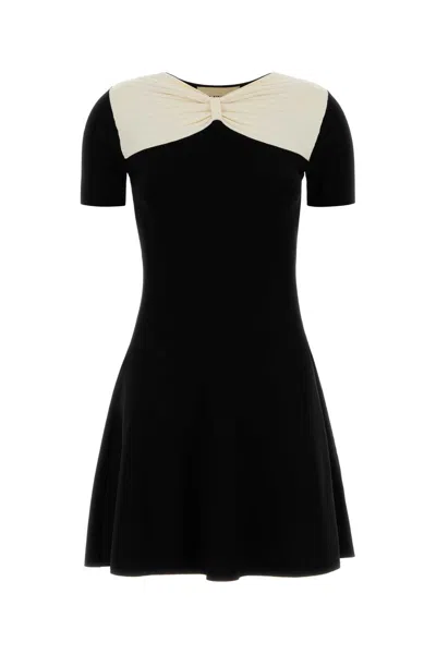 VALENTINO BLACK VISCOSE BLEND MINI DRESS
