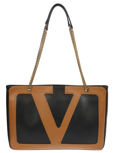 VALENTINO GARAVANI WOMEN BLACK VIVA SUPERSTAR MEDIUM TOTE BAG, ONESIZE LUXURY TOTES FOR WOMEN DARVEYS
