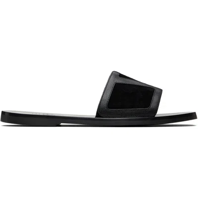 Valentino Garavani Black Viva Superstar Slide Sandals