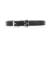Valentino Black Vlogo Bracelet In Black