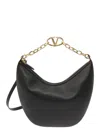 Valentino Vlogo Moon Zip-up Maxi Shoulder Bag In Black