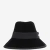 Valentino Black Vlogo Fedora Hat In Black