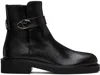 VALENTINO GARAVANI BLACK VLOGO LOCKER BOOTS