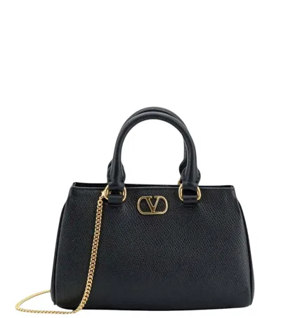 Valentino Garavani Black Vlogo Mini Satchel