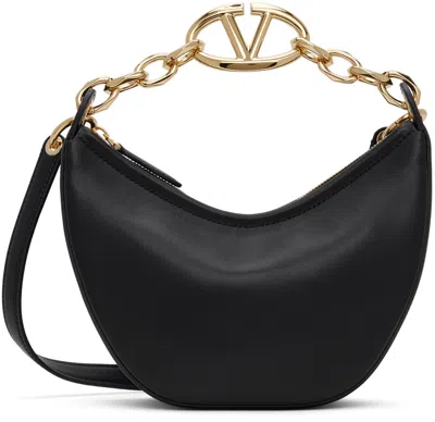 Valentino Garavani Black Vlogo Moon Mini Bag