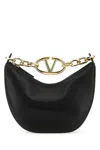 Valentino Women Black Vlogo Moon Mini Shoulder Bag, Onesize Luxury Shoulder Bags For Women Darveys In Black
