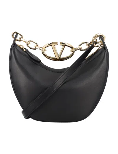 Valentino Garavani Black Vlogo Moon Mini Shoulder Bag
