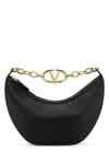Valentino Small Vlogo Moon Hobo Bag In Black
