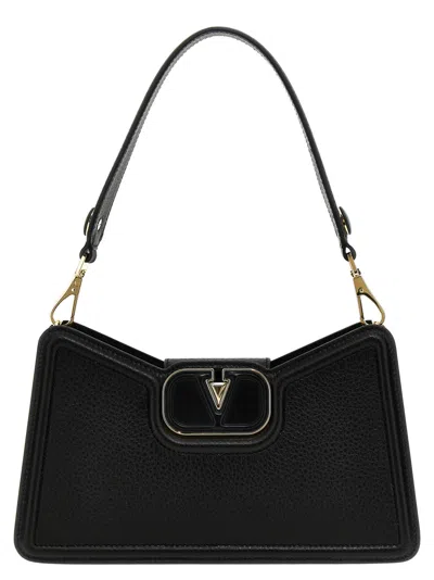 Valentino Garavani Black Vlogo Shoulder Bag