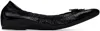 Valentino Vlogo Signature Ruched Slip-on Ballerina In 0no Nero