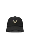 VALENTINO GARAVANI BLACK VLOGO SIGNATURE BASEBALL CAP FOR WOMEN
