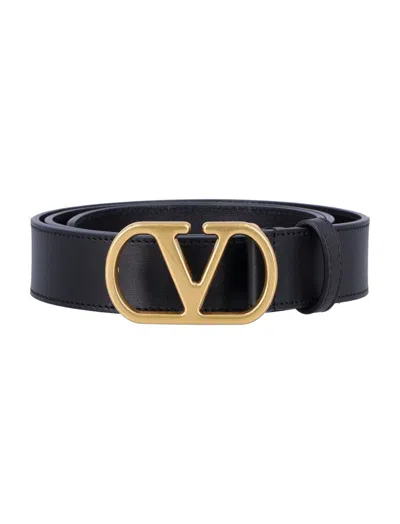 Valentino Garavani Black Vlogo Signature Belt