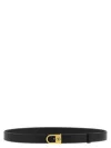 Valentino Enamelled Vlogo Signature Belt In Black