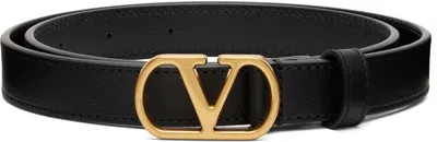 Valentino Garavani Black Vlogo Signature Belt