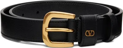 Valentino Garavani Black Vlogo Signature Belt